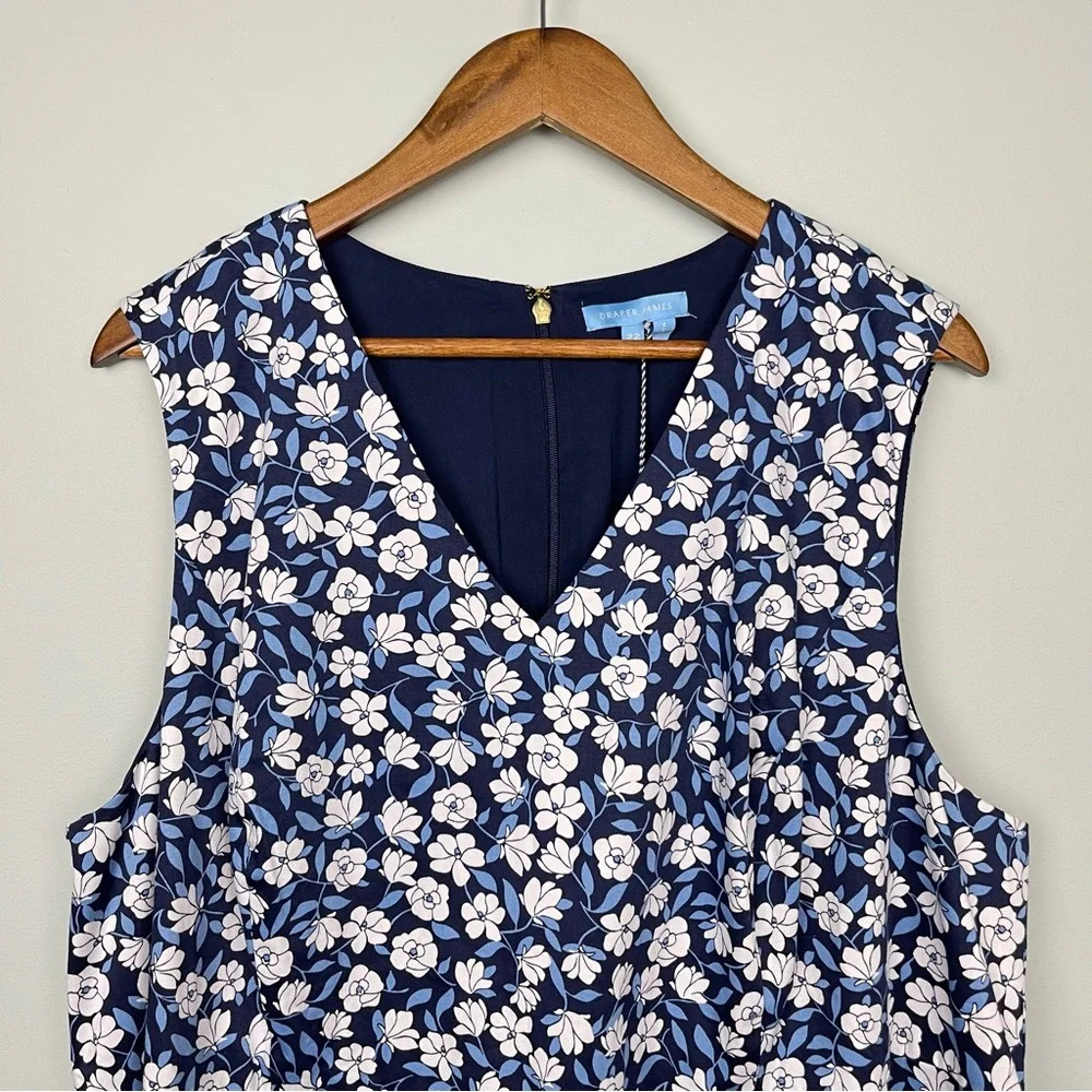 Draper James Floral Love Circle Dress Navy Multi Size 22X - Picture 3 of 8